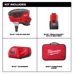 Milwaukee 2458-21 M12 12V Lithium-Ion Cordless Palm Nailer Kit with 1.5Ah Battery, Charger and Bag thumbnail 2