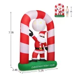 Costway 7.5 ft. Christmas Inflatable Santa Claus Archway Yard Decoration with Lights thumbnail 2