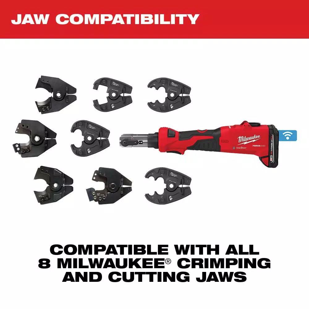 Milwaukee M18 FORCE LOGIC 6-Ton Cordless Utility Crimping Kit with BG-D3 Jaw