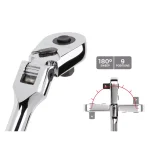 TEKTON 1/2 in. Drive 10-1/2 in. Flex Quick-Release Ratchet, 90-Tooth Ultra-Compact Head thumbnail 3