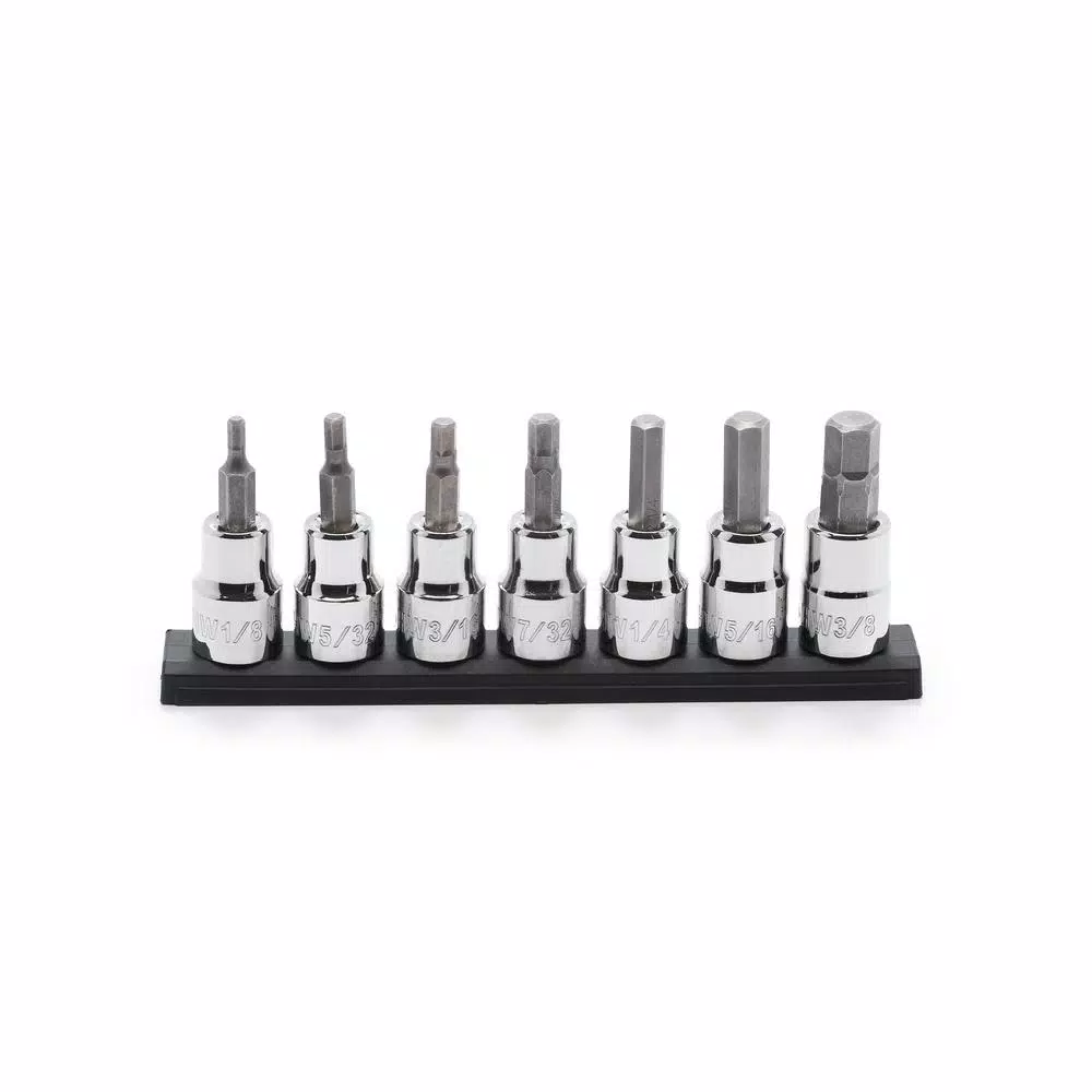 Husky 14-Piece 3/8 in. Drive Hex Bit Socket Set, SAE and Metric