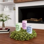 Lavish Home Live Laugh Love LED Flameless Candle Set of 3 with Remote thumbnail 6