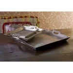 IMAX Lindi Silver Aluminum Trays, Set of 3, Rectangular Metal Decorative Trays thumbnail 8