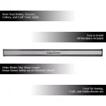 Classic Cuisine 22 in. Silver Magnetic Aluminum Knife Storage Bar thumbnail 3