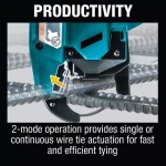 Makita 18V LXT Brushless Cordless Rebar Tying Tool Kit with 5.0 Ah Battery thumbnail 8