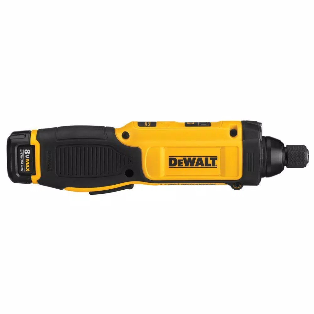 DEWALT 8V MAX Cordless 1/4 in. Hex Gyroscopic Screwdriver Kit with 1.0 Ah Battery, Charger & Bag