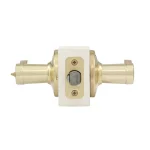 Kwikset Lido Polished Brass Exterior Entry Door Lever with SmartKey Security thumbnail 2