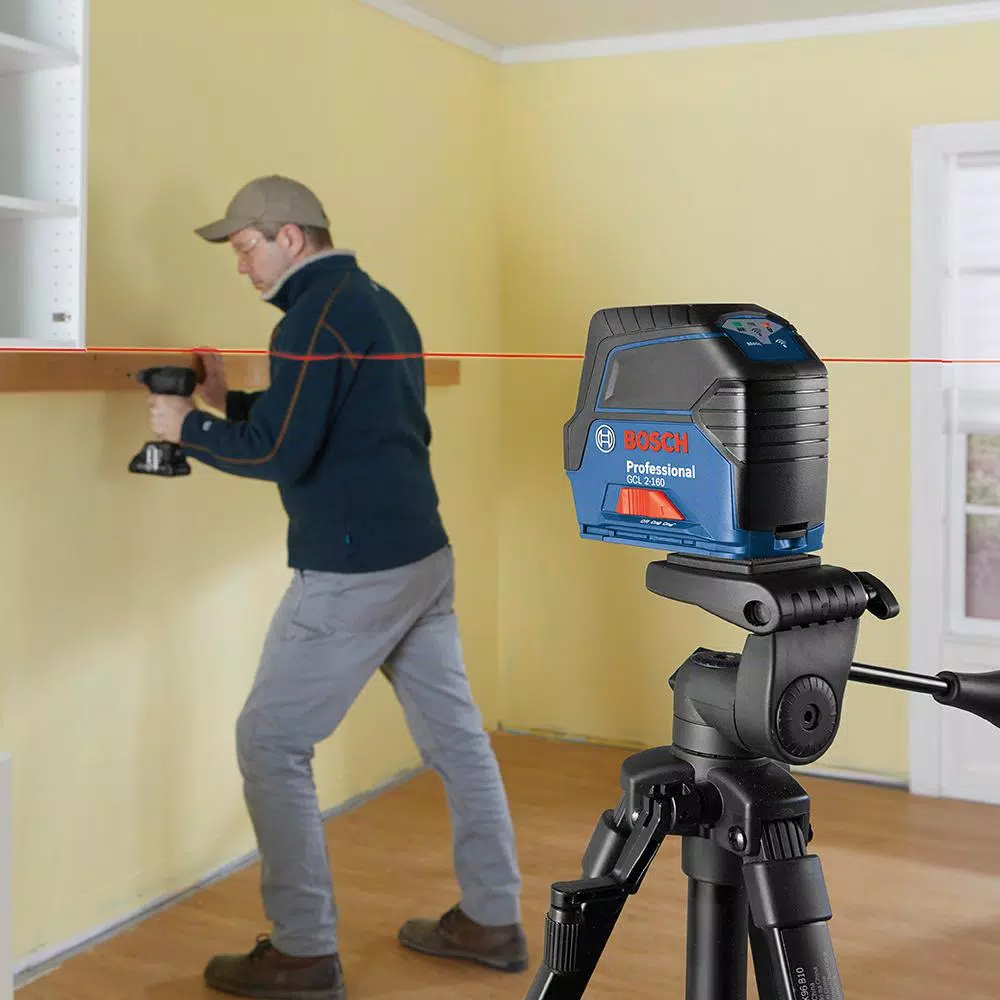 Bosch GCL 2-160 Self-Leveling Cross-Line Laser Level with Plumb Points