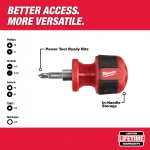 Milwaukee 2-Piece Multi-Bit Screwdriver Set: 9-in-1 Ratcheting & 8-in-1 Compact Drivers thumbnail 5