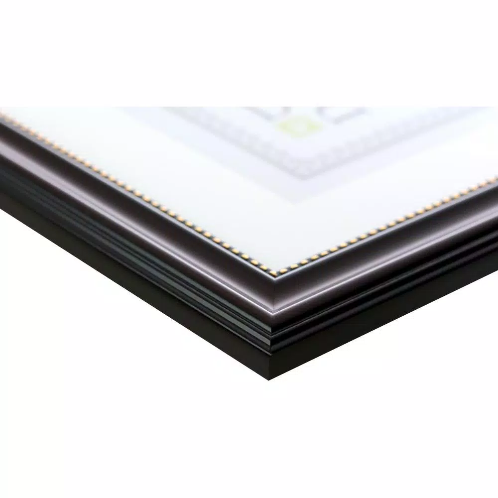 KG kieragrace KG Lucy Document Frame Set, 8-Pack, 11x14 in. with 8.5x11 in. Mat, Dark Brown & Gold Beading