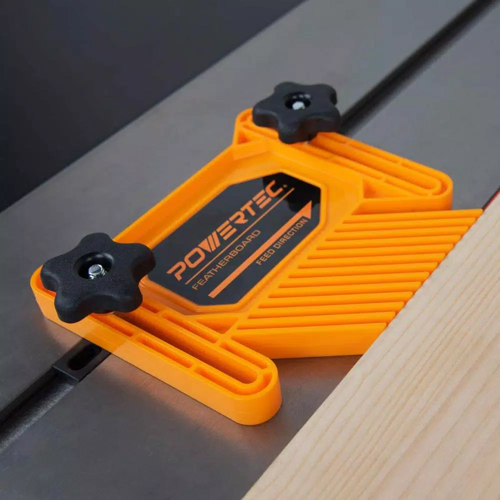 POWERTEC Woodworking Safety Kit - Universal Featherboard, Deluxe Push Blocks and Magnetic Push Stick