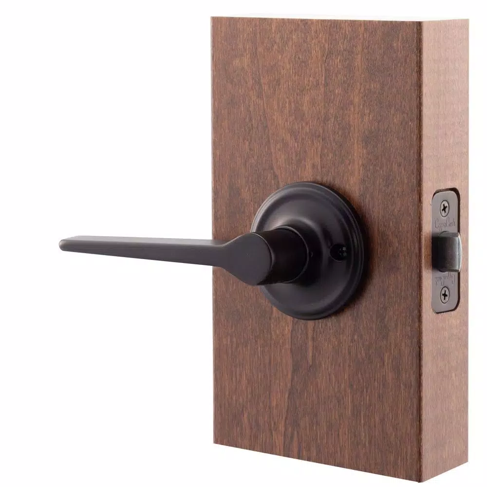 Copper Creek Zane Contemporary Black Passage Lever - Modern Interior Door Hardware