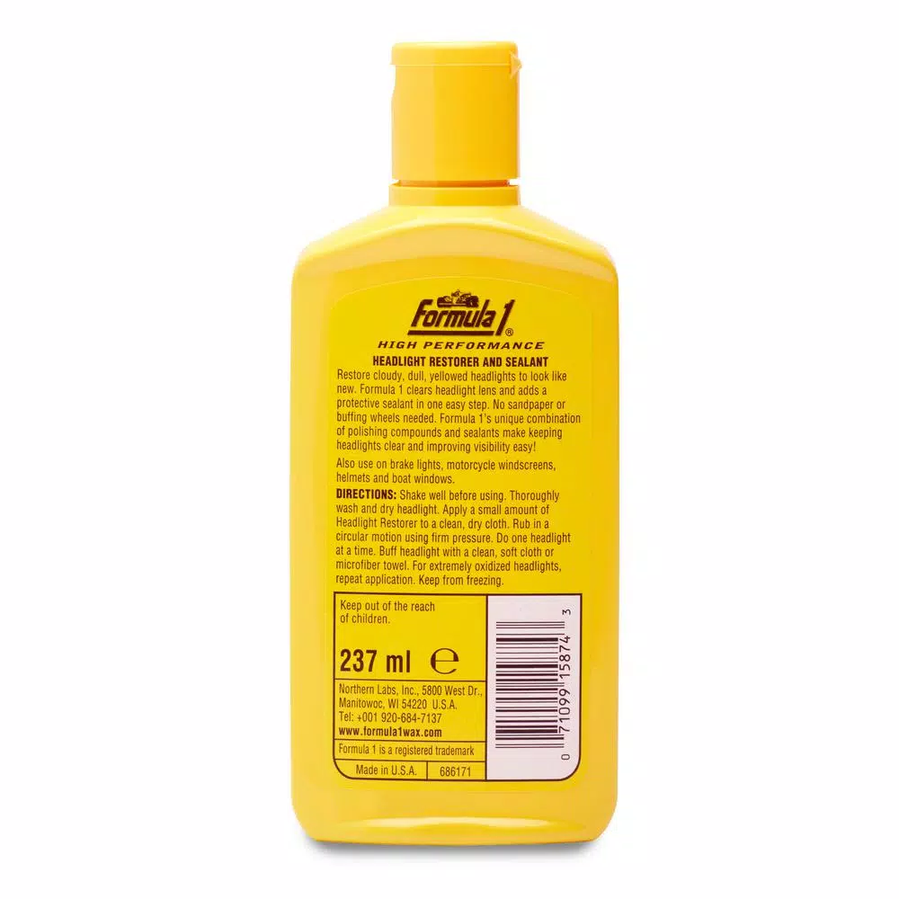 Formula 1 Headlight Restorer - All-in-One Clear & Sealant Formula