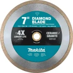 Makita 7 in. Continuous Rim Diamond Blade for Porcelain, Stone, and Tile thumbnail 1