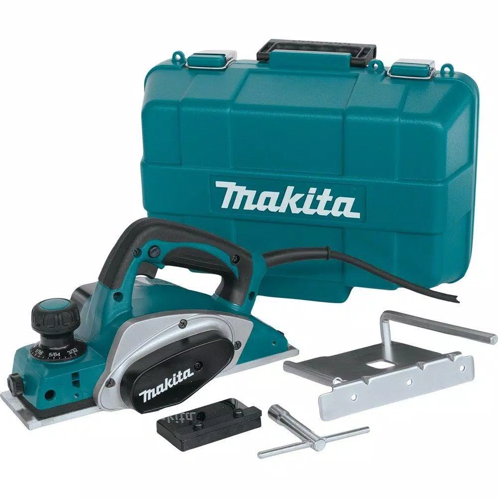 Makita 3-1/4 in. Corded Planer Kit with Blade Set and Hard Case, 6.5 Amp