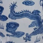 Unbranded 24 in. Blue and White Porcelain Dragon Umbrella Stand and Floor Vase thumbnail 6