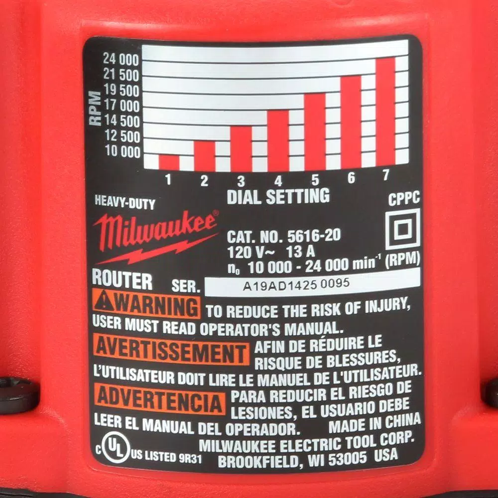 Milwaukee 2-1/4 HP Max Corded Router Kit with Impact-Resistant Carrying Case