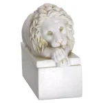 Unbranded Lion Decorative Trinket Box - White Marble Look Resin Jewelry & Keepsake Holder thumbnail 4