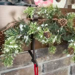 Village Lighting Company Adjustable Metal Mantle Stocking Hanger and Garland Hook, Brown thumbnail 7