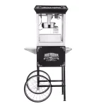Great Northern Lincoln 8 oz. Antique Black Popcorn Machine with Cart thumbnail 5