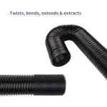 POWERTEC 4 in. Flexible Dust Collection Hose, Expandable Polypropylene Extraction Hose thumbnail 2