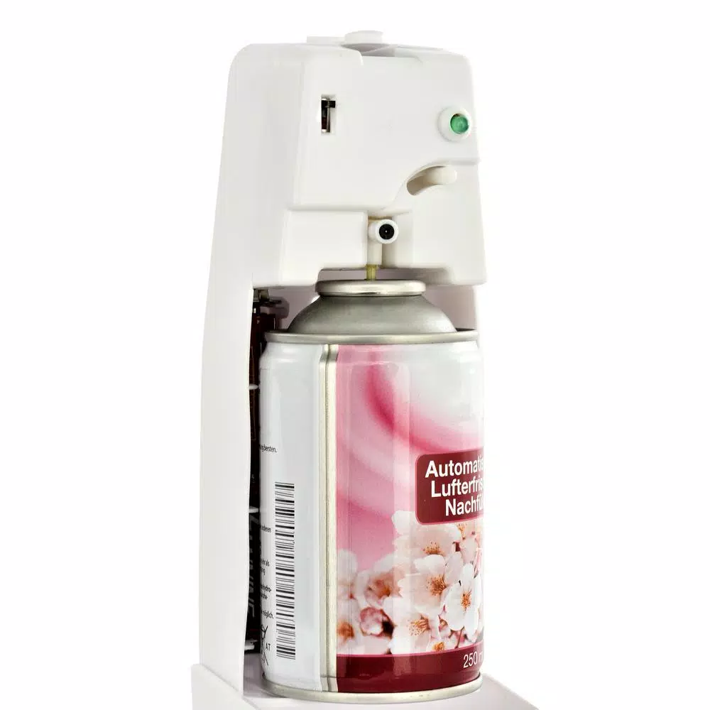 Alpine Industries Automatic Aerosol Air Freshener Dispenser, 8.5 oz. Capacity, White