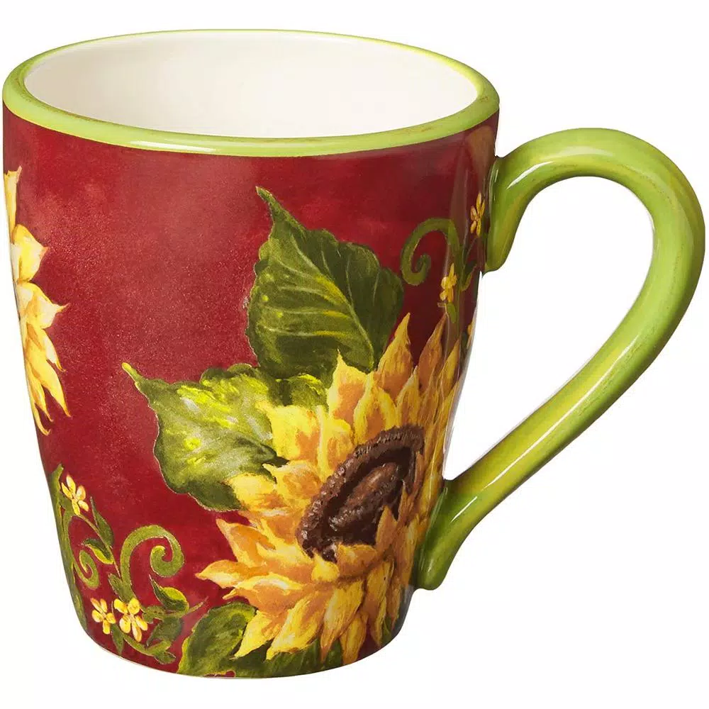 Certified International Sunset Sunflower 16-Piece Ceramic Dinnerware Set, Service for 4