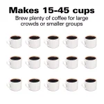 Hamilton Beach Fast Brew 45-Cup Stainless Steel Coffee Urn with 1-Hand Dispensing thumbnail 5