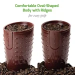 Ovente 2.5 oz. Electric Coffee Grinder with Stainless Steel Blades and Transparent Lid, Brown thumbnail 8