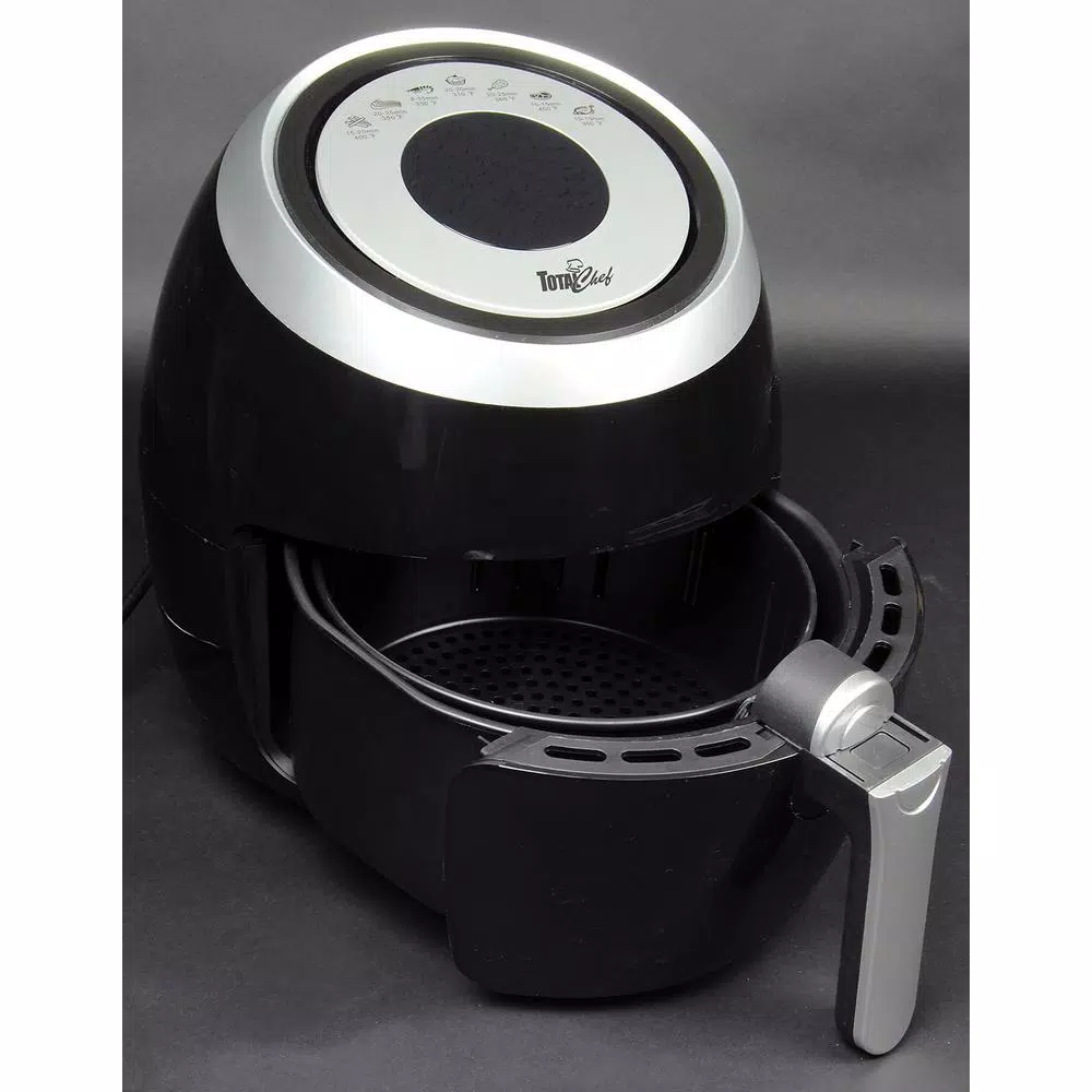 Total Chef 3.8 Qt. 1500W Air Fryer with Touchscreen LCD Display and 7 Presets, Black