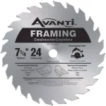 Avanti 7-1/4 in. 24-Tooth Carbide Framing Circular Saw Blade thumbnail 1