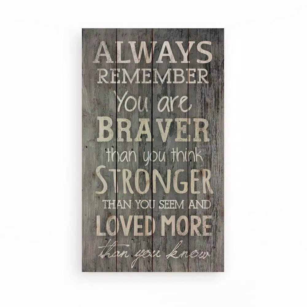 P Graham Dunn Always Remember Inspirational Quote Wood Pallet Sign - Rustic Farmhouse Wall Decor