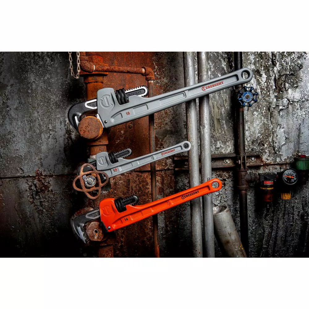 Crescent 18 in. Aluminum Pipe Wrench with K-9 Jaw Teeth