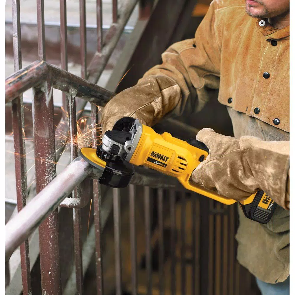 DEWALT 20V MAX Cordless 4.5-in. to 5-in. Angle Grinder Kit with (2) 5.0 Ah Batteries and Charger