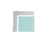 Sugar Plum Party SugarPlum Collection 32-Piece Silver and Blue Scalloped Edge Disposable Cocktail Paper Napkins thumbnail 1