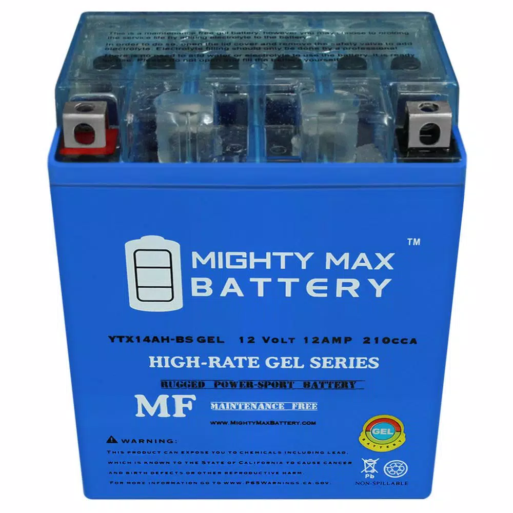 MIGHTY MAX BATTERY Mighty Max YTX14 Ah GEL 12V 12Ah 210 CCA Maintenance Free Sealed Lead Acid Battery