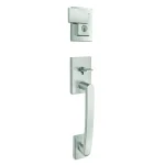 Baldwin Prestige Spyglass Single Cylinder Satin Nickel Handleset with Square Lever and SmartKey Security thumbnail 6