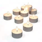 Stonebriar Collection Stonebriar Unscented White Paraffin Tealight Candles, 50 Count, 8-Hour Burn Time thumbnail 3