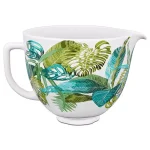 KitchenAid 5 Qt. Tropical Floral Titanium-Reinforced Ceramic Mixing Bowl for Tilt-Head Stand Mixers thumbnail 1