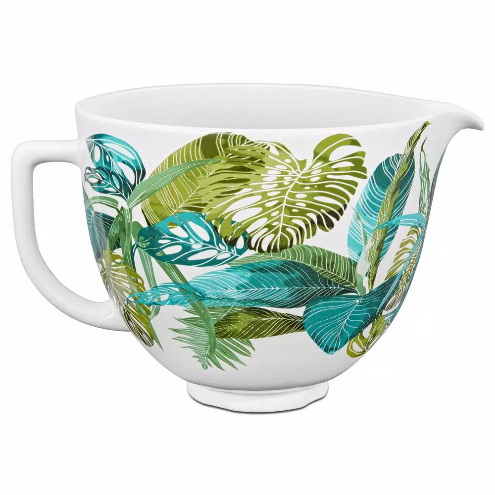 KitchenAid 5 Qt. Tropical Floral Titanium-Reinforced Ceramic Mixing Bowl for Tilt-Head Stand Mixers