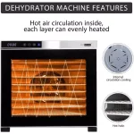 VIVOHOME 10-Tray Stainless Steel Commercial Food Dehydrator, 1000W with Digital Timer and Temperature Control thumbnail 3