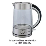 Hamilton Beach 1.7L Modern Glass Electric Kettle with Stainless Steel Accents thumbnail 2