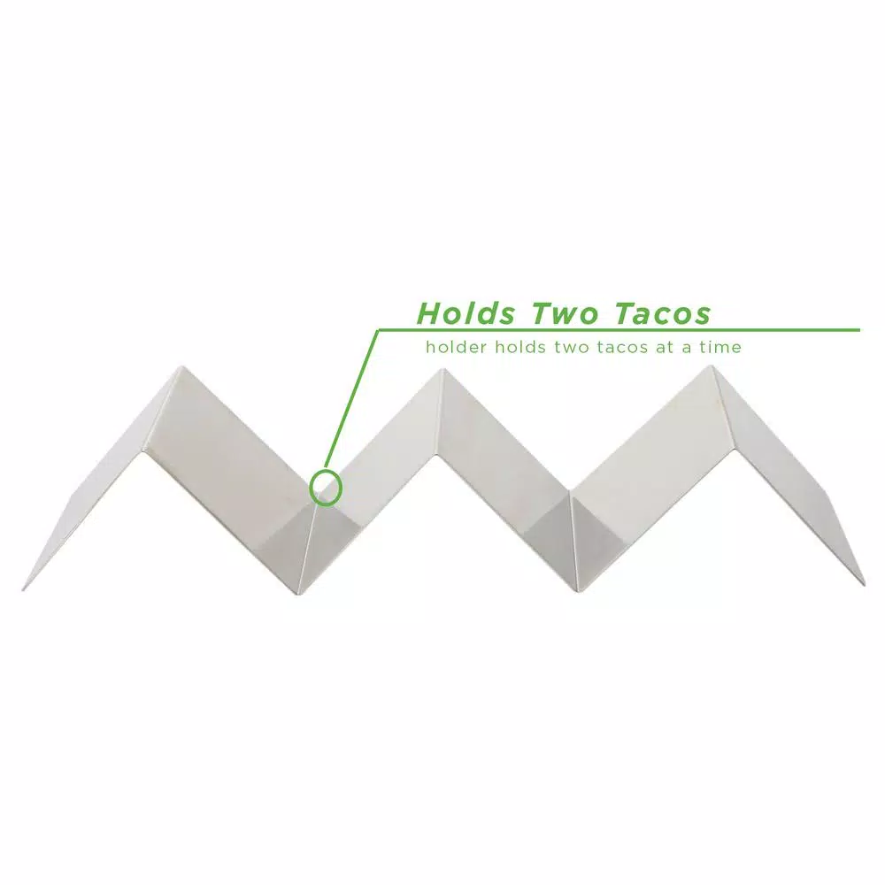 Unbranded Stainless Steel Taco Holder Serving Tray, Grill Safe Taco Stand for Hard and Soft Shells (2-Pack)