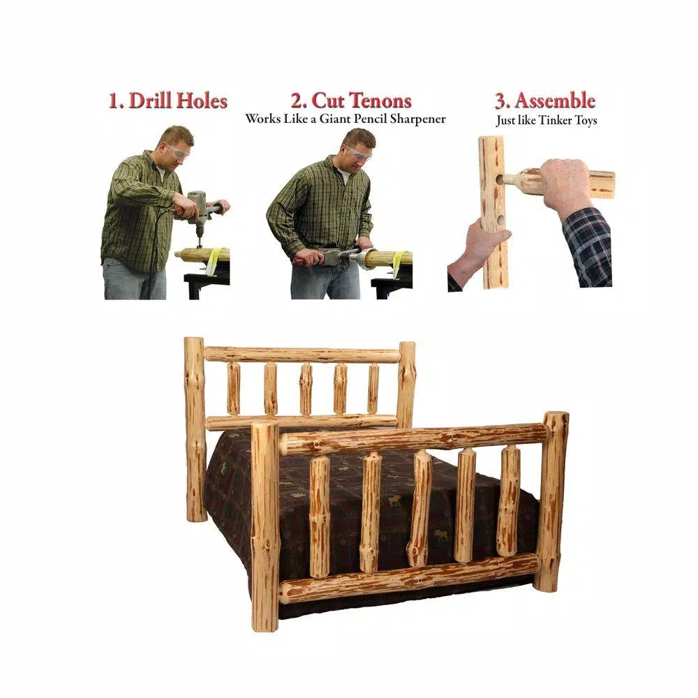 Lumberjack Tools Commercial Series Log Furniture Building Starter Kit - 1 in. & 2 in. Tenon Cutters