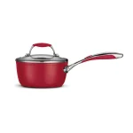 Tramontina Gourmet Ceramica Deluxe 1.5 Qt. Aluminum Ceramic Nonstick Sauce Pan with Glass Lid, Metallic Red thumbnail 2