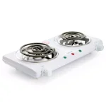 Better Chef 2-Burner Electric Countertop Hot Plate, 1500W, White thumbnail 1