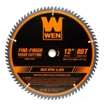 WEN 12 in. Carbide-Tipped Woodworking Saw Blade Set, 32-Tooth & 80-Tooth (2-Pack) thumbnail 6