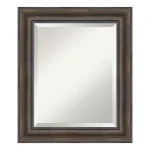 Amanti Art 22 in. W x 26 in. H Rustic Pine Framed Rectangular Beveled Edge Bathroom Vanity Mirror thumbnail 4