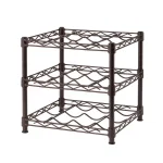 HDX 3-Shelf Countertop Wire Wine Rack, 12-Bottle Capacity, Antique Bronze Steel thumbnail 1