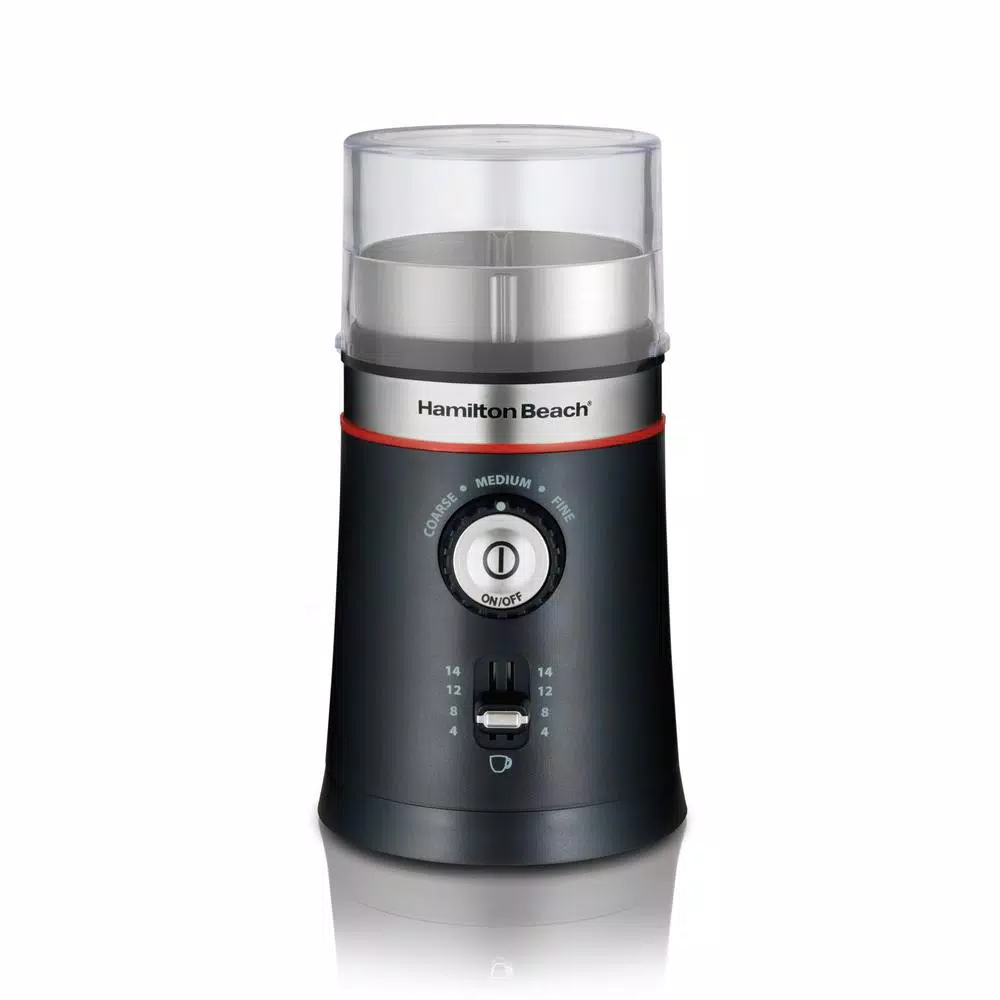 Hamilton Beach Custom Grind 5 oz. Black Blade Coffee Grinder, Electric with Removable Stainless Steel Chamber